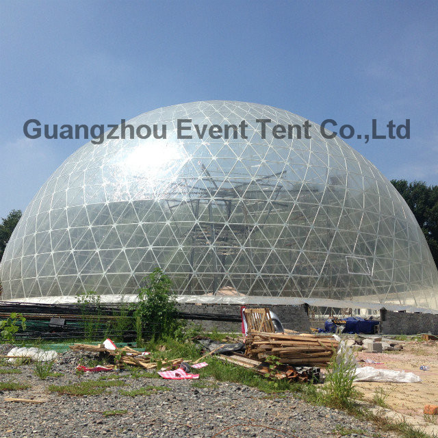 kundengebundenes großes klares transparentes Zelt der geodätischen Kuppel des Durchmessers 30meter
