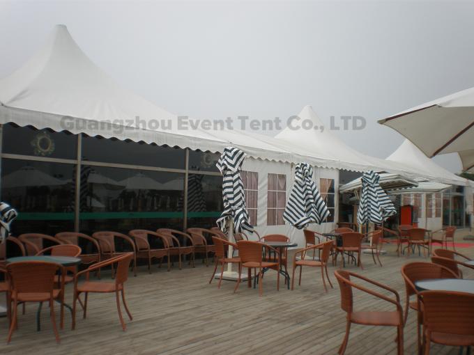 Faltendes Schatten-Überdachung PVC-Gewebe, hohe Höchstrahmen-Zelte mit Restaurant-Seat-Kissen