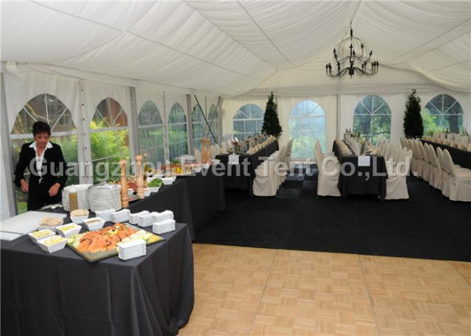 500 Personen-Hochzeitsfest-Zelt kundengebundene UV-Beständigkeit mit weißer Abdeckung