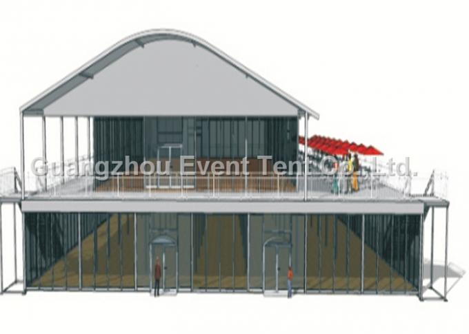 Balkon-Doppeldecker-Zelt im Freien transparent mit Geschoß zwei für Sitze 500+