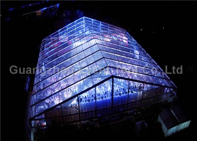 Neue Breiten-des freien Raumes des Entwurfs-30m Spannen-Aluminiumgebäude mit Glaswand 800 Sqm-Bereich