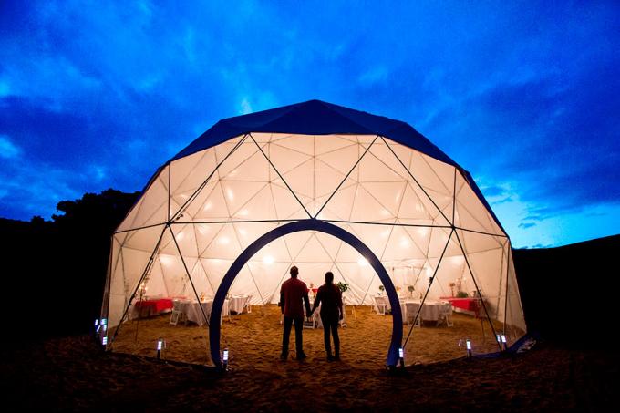 Kundengebundene Zelt-Campingzelte der geodätischen Kuppel mit Aluminiumrahmen