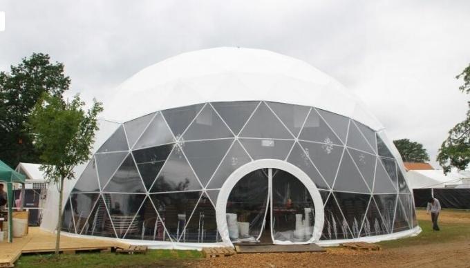 Transparentes Zelt geodätischen Kuppel PVCs der halben Bereich-25m für Partei/Hochzeit