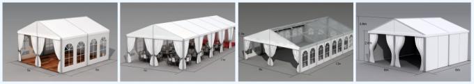 Kundengebundenes klares PVC-Dach-Hochzeitsfest-Zelt mit Tür des Glas-/PVC