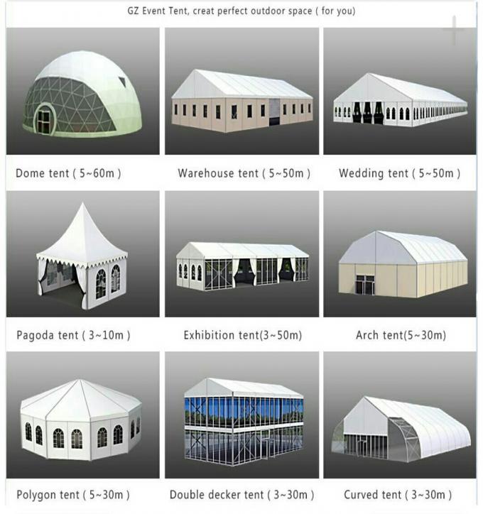 UV-Beständigkeit/feuerverzögernde große Ausstellungs-Zelte des Zelt-16*45m im Freien