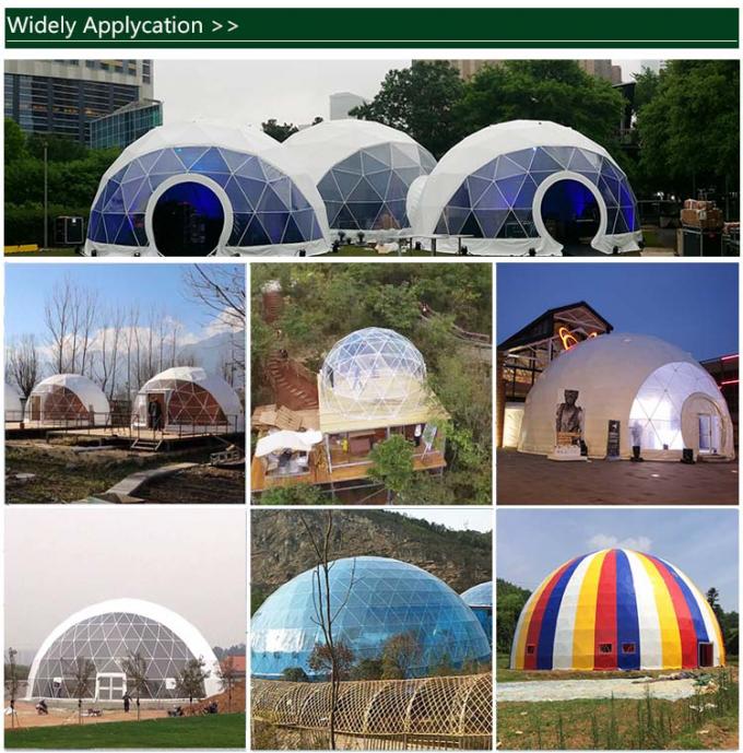 Stahltransparentes Zelt geodätischer Kuppel rahmen-Stahl-Durchmessers 30m für Ereignisse