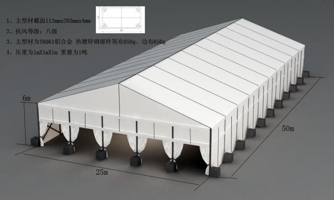 20x25m vorübergehendes Bau-Stahlkonstruktions-Lager-Zelt mit Sandwichwänden