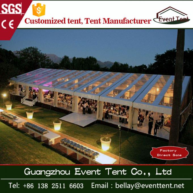 Transparentes Hochzeitsfest-Zelt im Freien, Ereignis-Festzeltzelt des klaren Dachs großes