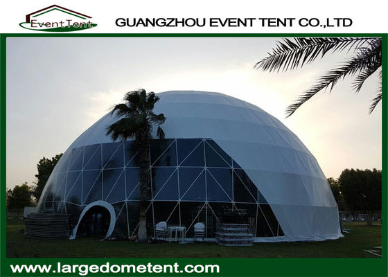 China Haus-kundenspezifische Hochzeits-/Ereignis-Zelte der 50m Durchmesser-geodätischen Kuppel mit Glastür fournisseur