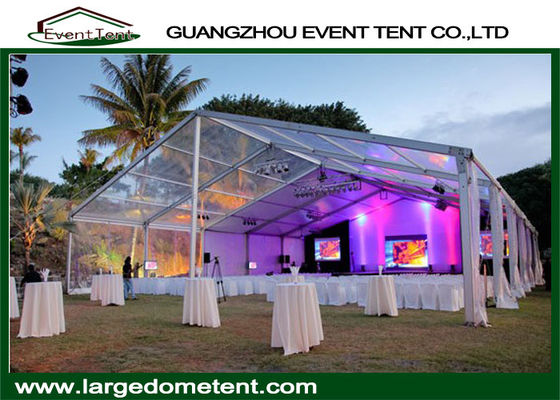 China Kundengebundenes klares PVC-Dach-Hochzeitsfest-Zelt mit Tür des Glas-/PVC fournisseur