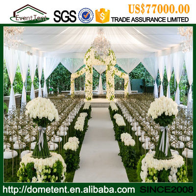 China Dauerhaftes Spannen-Hochzeitsfest-Luxuszelt 20 x 75m des Aluminiumlegierungs-freien Raumes fournisseur