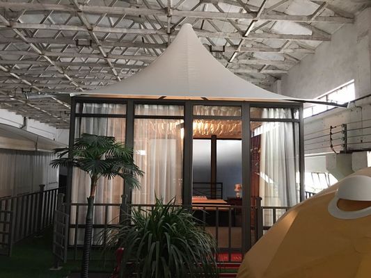 China Glasfestzelt-Fertigerholungsort-Haus-Hotel-Campingzelt-Luxus im Freien 5m * 5m fournisseur