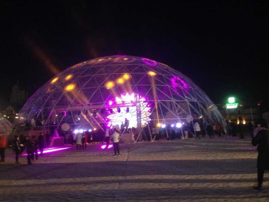 China Transparentes Zelt PVC-Gewebe geodätischer Kuppel, Ausstellung oder Festzeltfestzelt fournisseur