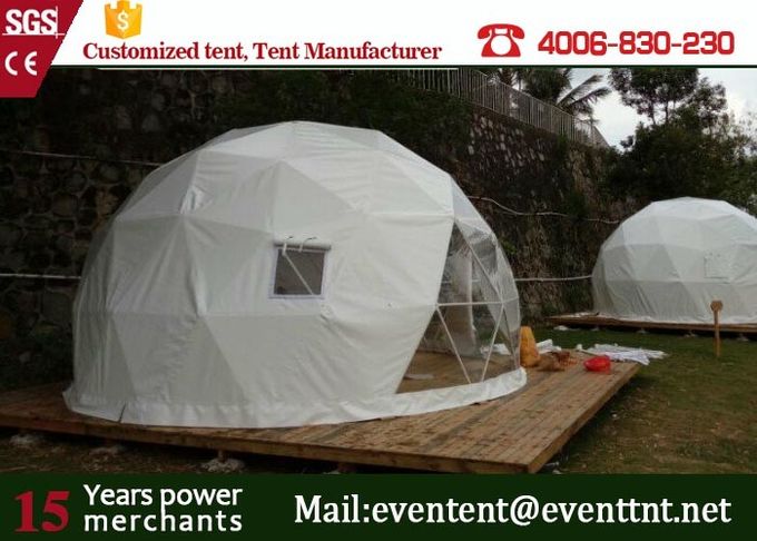 Größtes Zelt für das Kampieren backen die fertigen runden Stahlrohre/Quadrat geformtes Fenster
