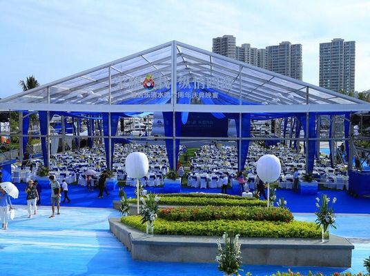 China Langes rostfestes transparentes Hochzeits-Zelt des Leben-20x40 mit klarem Dach fournisseur