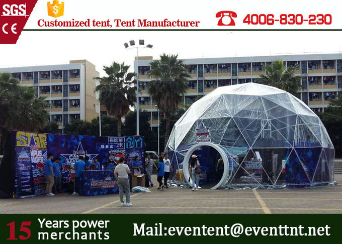super großes Zelt Durchmesser 10m geodätischer Kuppel für Ausstellungsereignisse